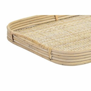 Tablettset DKD Home Decor Braun Rattan (51.5 x 36 x 7.5 cm) (44.5 x...