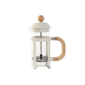Kolben-Kaffeemaschine Home ESPRIT Weiß natürlich Edelstahl Polypropylen 350 ml 13 x 8 x 19 cm