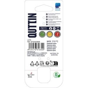 Spatule Quttin   Noir Nylon 32 x 9,6 x 8,4 cm (18 Unités)