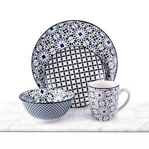 Tableware Alpina Multicolour Ceramic 16 Pieces (4 Units) |  Plates,...