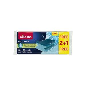 Scourer Vileda su pro clean 2+1 Blue Foam (3 Pieces) (2 Units) |  O...