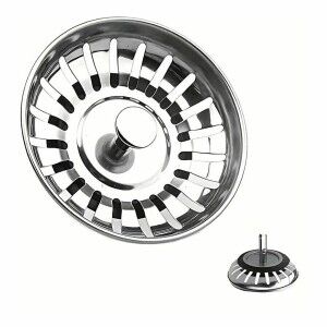 Spülbecken-Sieb Silex Edelstahl Ø 8 cm Silberfarben