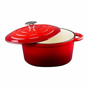 Casserole Alpina Red Cast Iron 3,8 L Ø 24 x 11,8 cm |  Pans and cas...