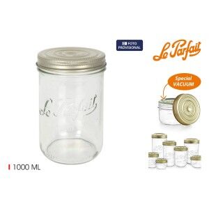 Jar Le Parfait Wiss Transparent Golden 1 L Hermetic (6 Units) |  Lu...