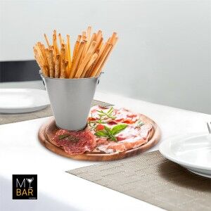 Snack Bowl My Bar Silver Steel 15 x 10 x 15 cm (24 Units)
