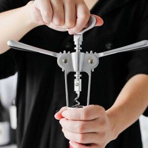 Bottle Opener with Corkscrew Quttin 18 x 7 x 4 cm Silver (18 Units)