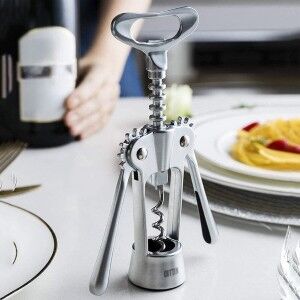 Bottle Opener with Corkscrew Quttin 18 x 7 x 4 cm Silver (18 Units)
