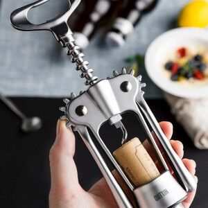 Bottle Opener with Corkscrew Quttin 18 x 7 x 4 cm Silver (18 Units)