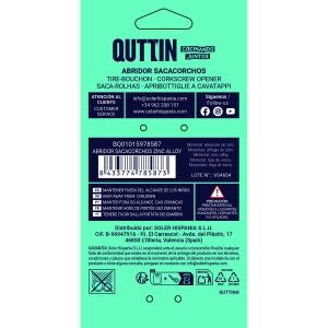 Bottle Opener with Corkscrew Quttin 18 x 7 x 4 cm Silver (18 Units)