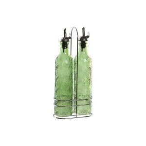 Öl- und Essig-Set Home ESPRIT grün Metall Aluminium Kristall ABS Moderne 500 ml 14 X 7,4 X 32 CM