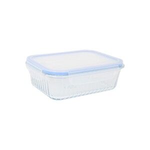 Lunch box Quttin Textury Transparent Borosilicate Glass Rectangular 1 L 1L (6 Units)