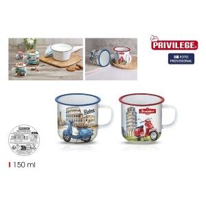 Henkelbecher Privilege PRIVILEGE 150 ml Emaillierter Edelstahl (24 Stück)