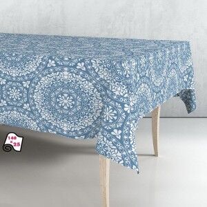 Tablecloth roll Exma Oilcloth Blue Mandala 140 cm x 25 m |  Table R...