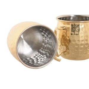 Satz von 2 Henkelbechern Home ESPRIT Gold Loft 480 ml (2 Stück)