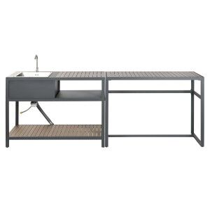 Meuble de cuisine Home ESPRIT Gris Naturel 127 x 100 x 90 cm 127 x 100 x 95 cm