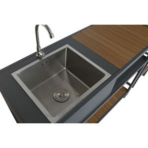 Kitchen furniture Home ESPRIT Grey Natural 127 x 100 x 90 cm 127 x 100 x 95 cm