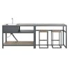 Kitchen furniture Home ESPRIT Grey Natural 127 x 100 x 90 cm 127 x 100 x 95 cm