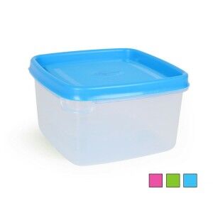 Square Lunch Box with Lid 500 ml Squared 12 x 12 x 7 cm (12 Units) ...