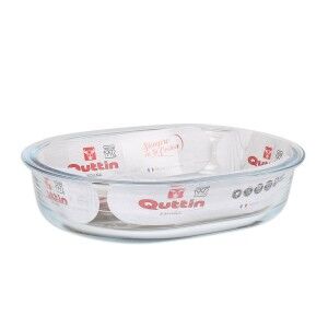Oven Dish Quttin   Glass Oval 1,5 L 23,7 x 18,8 cm (6 Units)