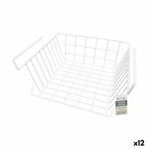 Basket for Kitchen Shelf Confortime White 29 x 27 x 15 cm (12 Units...