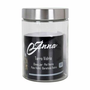 Jar Anna 1,25 L Glass Steel (12 Units) |  Lunch boxes, food contain...