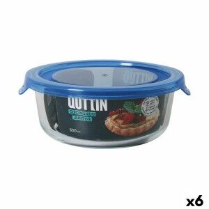 Lunchbox hermetisch Quttin Blau Durchsichtig 650 ml (6 Stück)