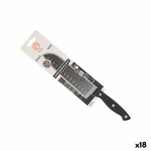 Kitchen Knife MasterChef Black Silver 18 cm (18 Units)