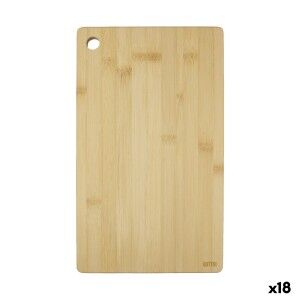 Cutting board Quttin Brown 37 x 22 x 1,7 cm (18 Units) |  Cooking b...