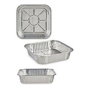 Set of trays Kinvara Silver Aluminium 20,5 x 6,5 x 20,5 cm |  Plate...