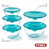Set of lunch boxes Pyrex Transparent Turquoise 5 Pieces