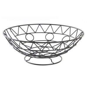 Coupe à fruits DKD Home Decor Noir Métal Aluminium Géométrique 28 x 28 x 10 cm