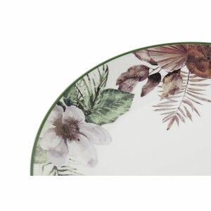 Flad plade DKD Home Decor Blomster Porzellan (27 x 27 x 2 cm)