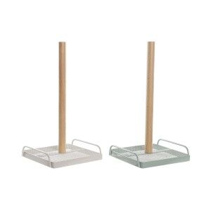 Kitchen Paper holder DKD Home Decor Beige Metal Mint Pinewood (16 x 15 x 29,5 cm) (2 Units)