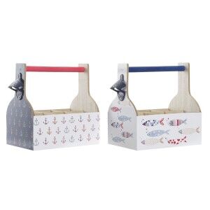 Bottle rack DKD Home Decor Multicolour MDF Wood 27 x 16,5 x 25,5 cm...