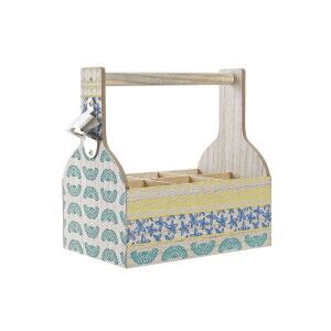 Bottle rack DKD Home Decor 27 x 16,5 x 25 cm Blue Turquoise MDF Woo...