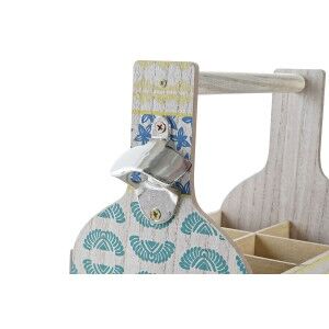 Bottle rack DKD Home Decor 27 x 16,5 x 25 cm Blue Turquoise MDF Woo...
