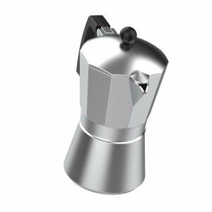 Italian Coffee Pot Taurus KCP9006 6T Silver Stainless steel Alumini...