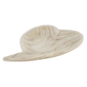 Plateau apéritif DKD Home Decor Marron Clair Naturel Coeur Tropical 35 x 24 x 4 cm