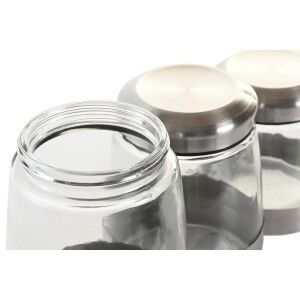 3 Tubs DKD Home Decor Crystal Silver Transparent Stainless steel | ...