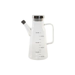 Cruet DKD Home Decor 15 x 9 x 19,6 cm Silver Stainless steel 550 ml Borosilicate Glass