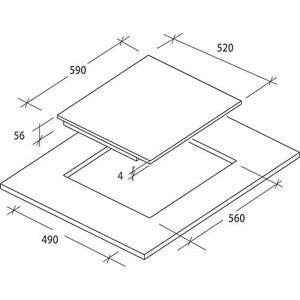 Glass-Ceramic Hob Candy CH64CCB 1800 W |  Tables de cuisson   | Che...