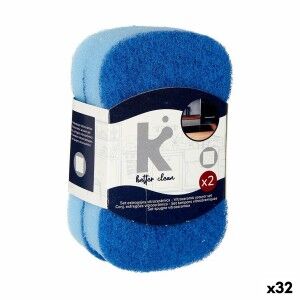 Set of scourers Blue Polyurethane 7 x 12,3 x 2,5 cm (32 Units)
