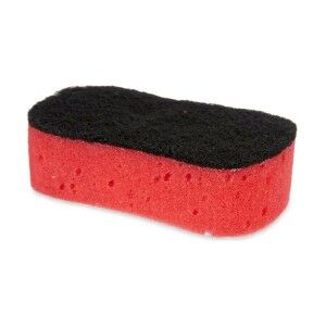 Scourer Black Red Polyurethane Foam Abrasive fibre 7,3 x 4 x 12,3 cm (40 Units)