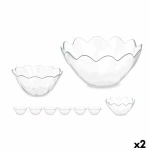 Set of bowls Pasabahce Hasir Transparent Glass 31 x 25,5 x 24,5 cm (2 Units)