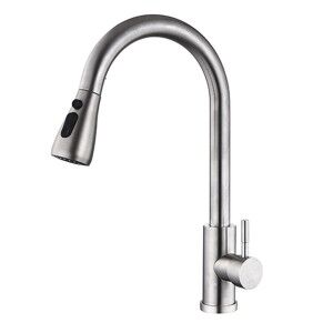 Mixer Tap Fontastock Grey Stainless steel Ceramic C-shaped