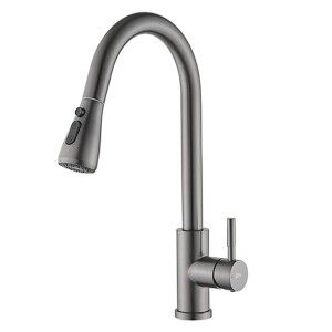 Mixer Tap Fontastock Grey Stainless steel Ceramic C-shaped