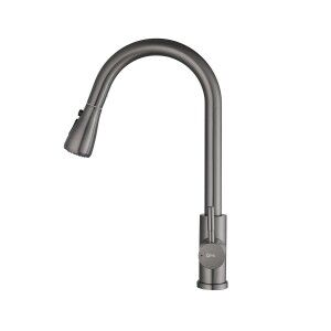Mixer Tap Fontastock Grey Stainless steel Ceramic C-shaped