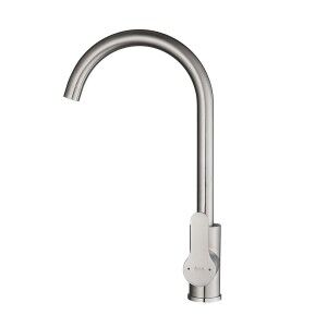 Mixer Tap Fontastock Grey Stainless steel Ceramic Zinc Alloy C-shaped
