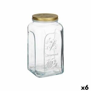 Jar Pasabahce Homemade Transparent Golden 3 L (6 Units) |  Lunch bo...