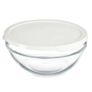 Round Lunch Box with Lid Pasabahce Chefs White 1,7 L (4 Units) |  L...